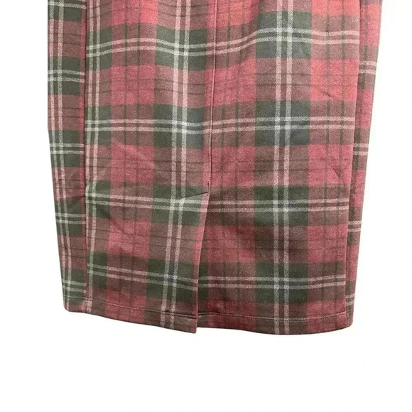 Liverpool Maggie Plaid Slip On Pencil Skirt Size 10 - Picture 4 of 9